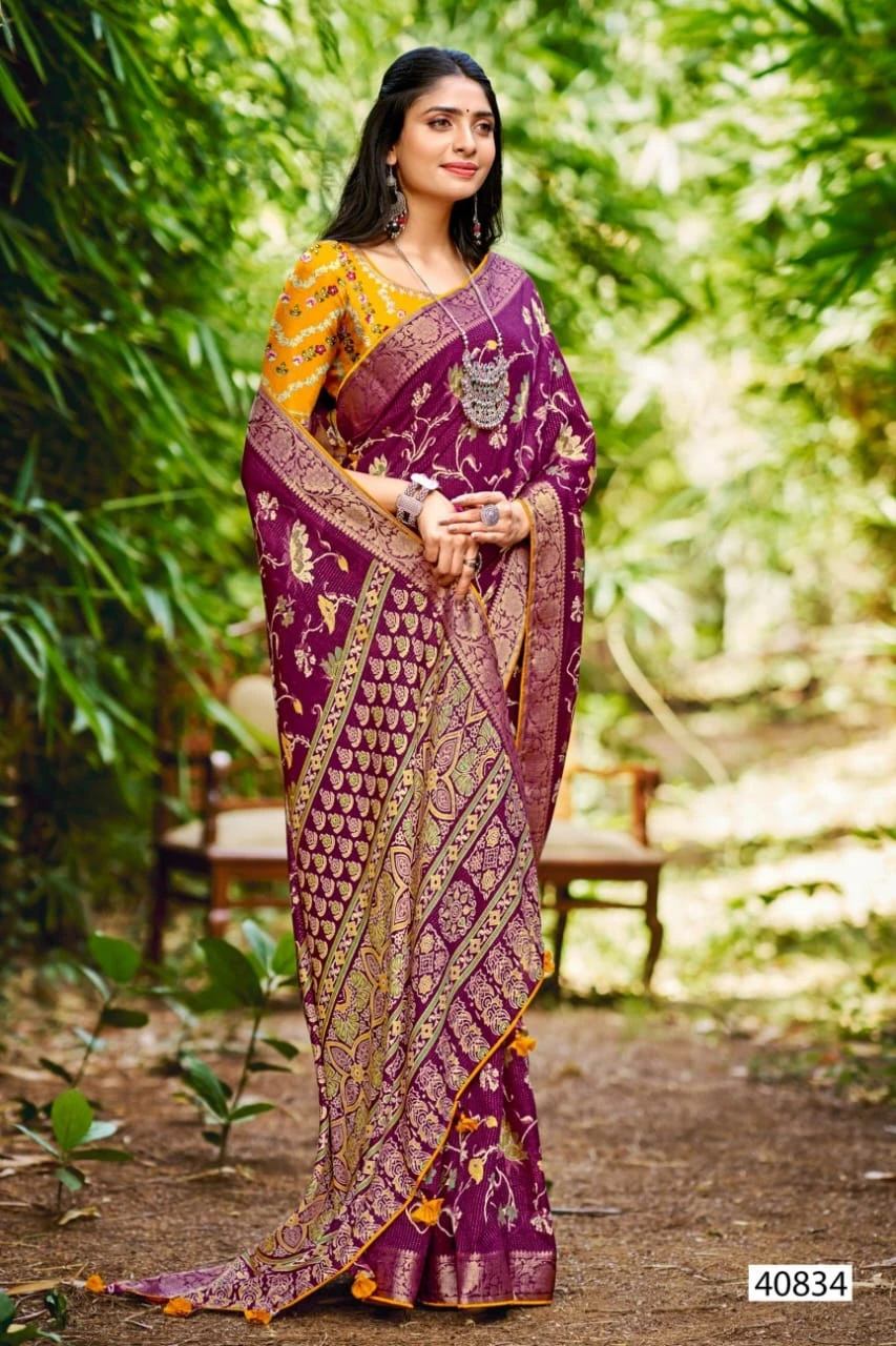 5D Designer Kanta Soft Silk Wholesale Fancy Sarees Catalog — Wholesale Sarees, MPA wholesale from Surat - Gallery Image 2
